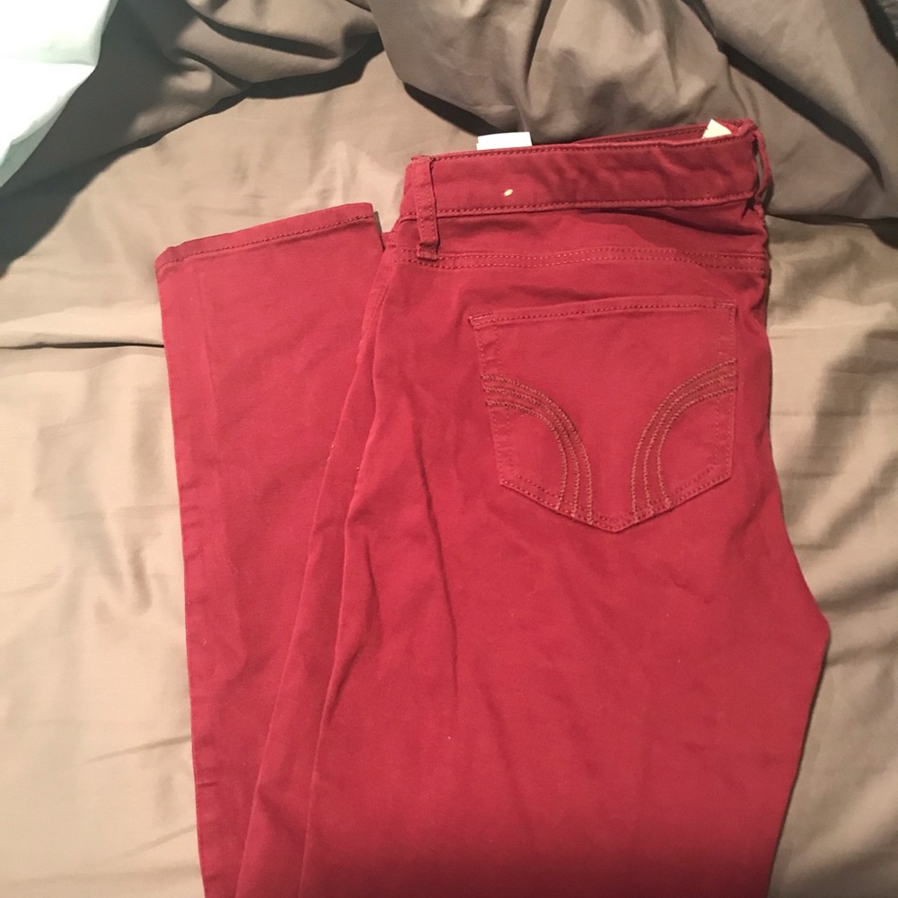 Size 13S Hollister Maroon Skinny Jeans